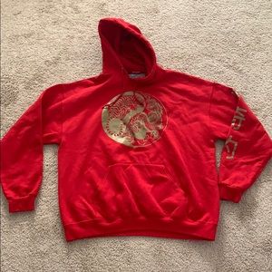 Red and gold dragon hoodie